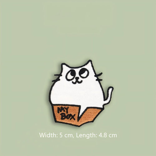 Cute Panda & Super Fat Cat Self-Adhesive Embroidered Patches