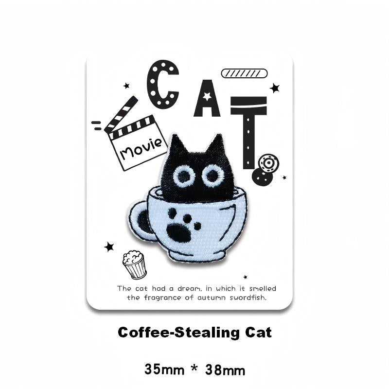 Unhinged Liquid Cat Self-Adhesive Embroidered Patches