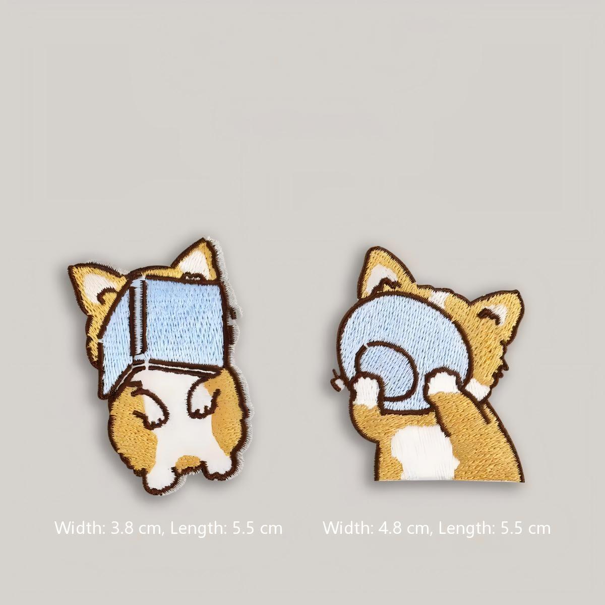 Cozy Pets Eating & Napping Embroidered Patches