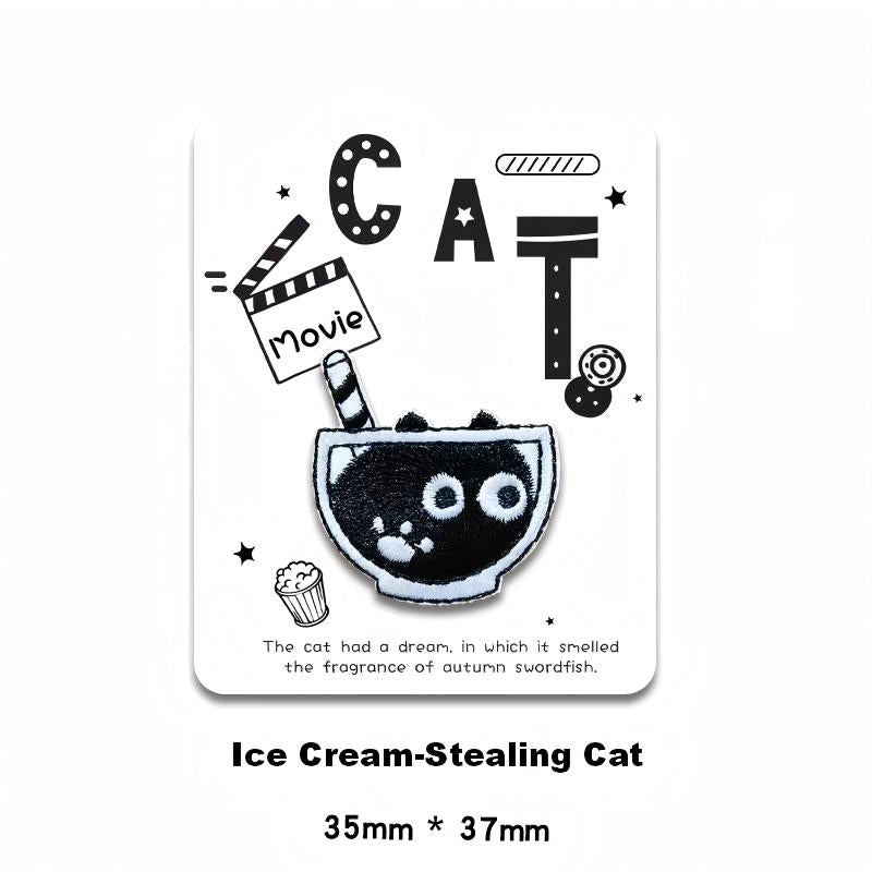 Unhinged Liquid Cat Self-Adhesive Embroidered Patches