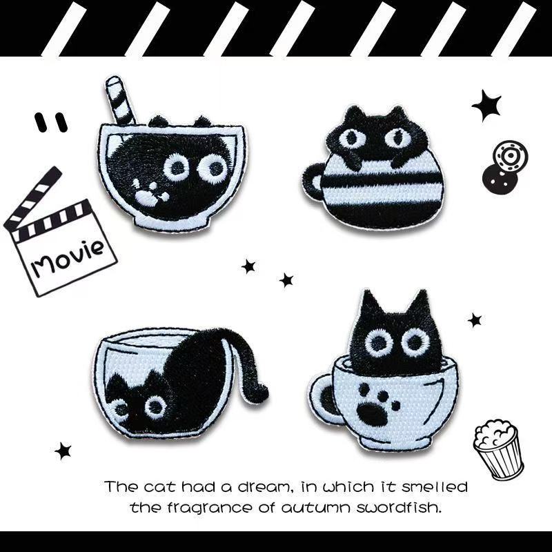 Unhinged Liquid Cat Self-Adhesive Embroidered Patches