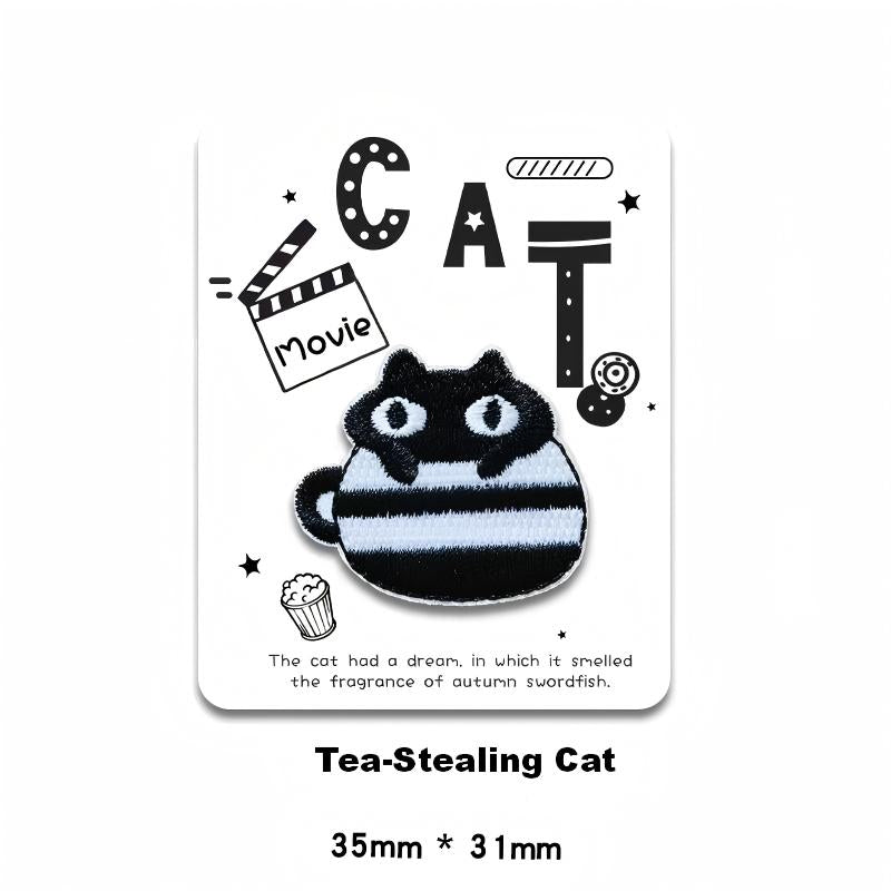 Unhinged Liquid Cat Self-Adhesive Embroidered Patches