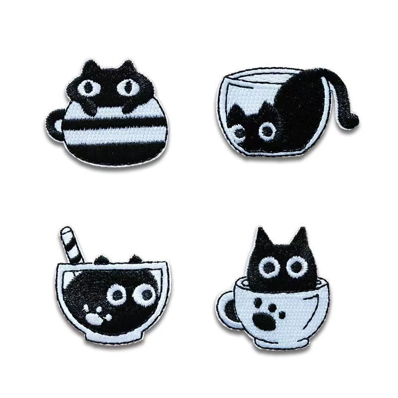 Unhinged Liquid Cat Self-Adhesive Embroidered Patches