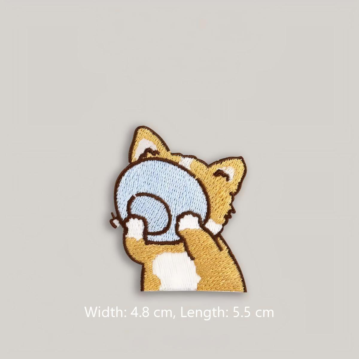 Cozy Pets Eating & Napping Embroidered Patches