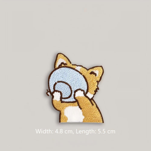 Cozy Pets Eating & Napping Embroidered Patches